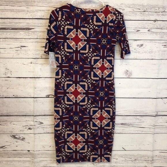 LulaRoe geometric print Julia dress‎ - Picture 3 of 4